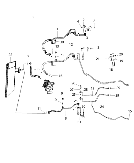 2020 Dodge Grand Caravan  TRANSDUCE-A/C Pressure TRANSDUCER Diagram for 68308727AA