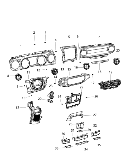 2021 Jeep Gladiator  Air Conditioning & Heater Diagram for 6AB661VAAC