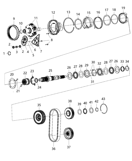 2021 Ram 1500  SPROCKET-Transfer Case Diagram for 68161363AB