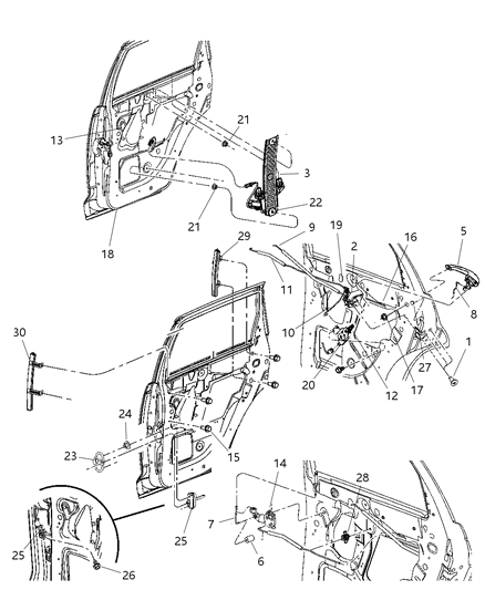 2009 Chrysler PT Cruiser  Screw-Tapping Diagram for 6036651AA