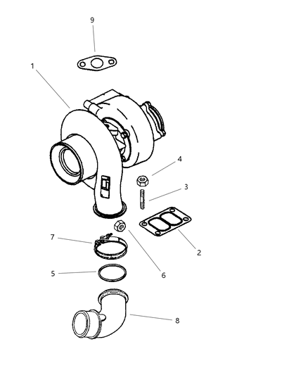 2001 Dodge Ram 1500  Turbo Diagram for R5017509AA