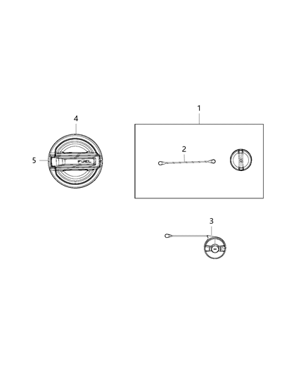 2019 Jeep Wrangler  Fuel Cap-Fuel Tank Locking Diagram for 68357476AB