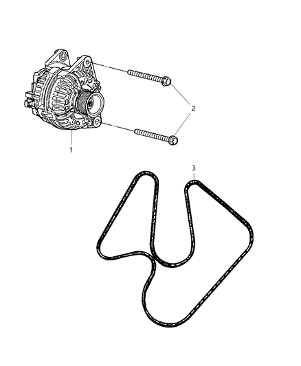 2004 Dodge Ram 2500  ALTERNATR Diagram for 56028732AA
