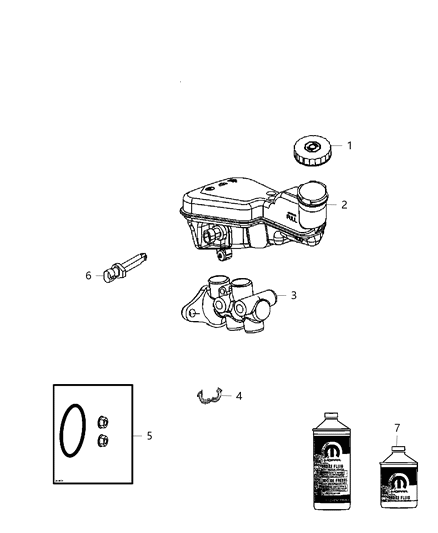 2016 Jeep Patriot  Nut-Master Cylinder Diagram for 5175097AA