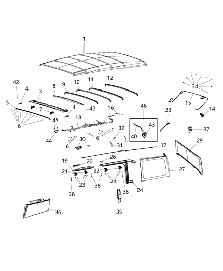 2018 Jeep Wrangler  Screw Diagram for 6512235AA