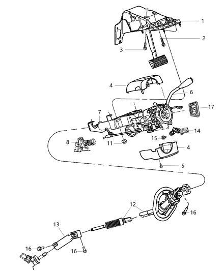 2011 Ram 1500  Bracket-GEARSHIFT Diagram for 5057506AC