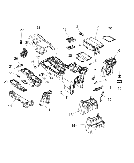 2019 Jeep Wrangler Indicator Diagram for 68281480AE