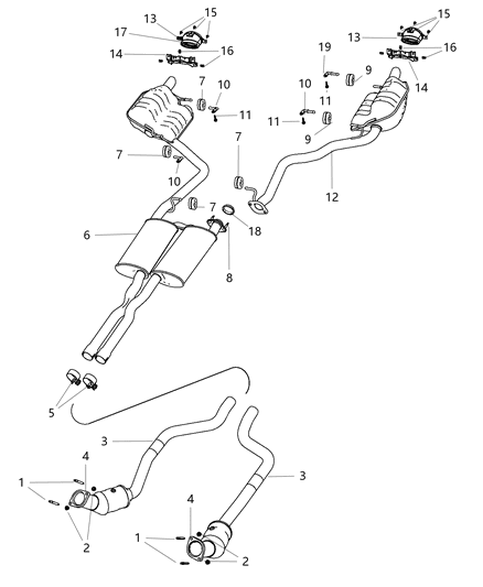 2013 Chrysler 300 Converter-Front Diagram for 5039055AE