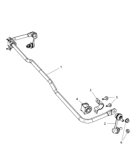 2011 Chrysler 200  BUSING-SWAY ELIMINATOR Diagram for 5168021AA
