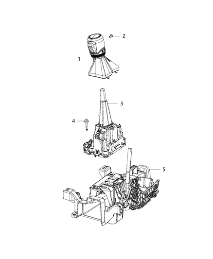 2019 Jeep Wrangler  Transmission Shifter Diagram for 5YM781A3AC