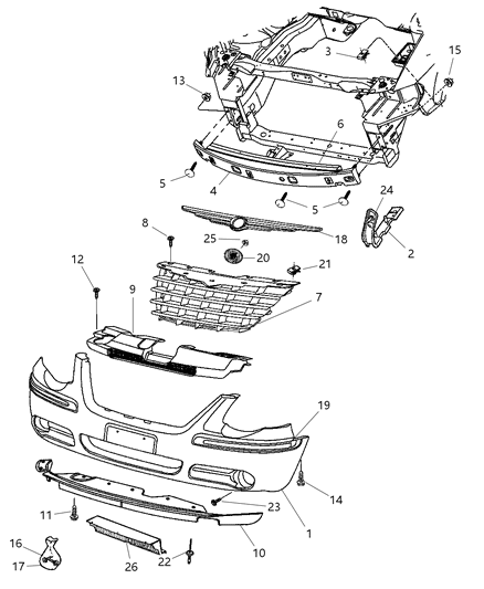 2006 Chrysler Town & Country  Nut-Hexagon Diagram for 6101443