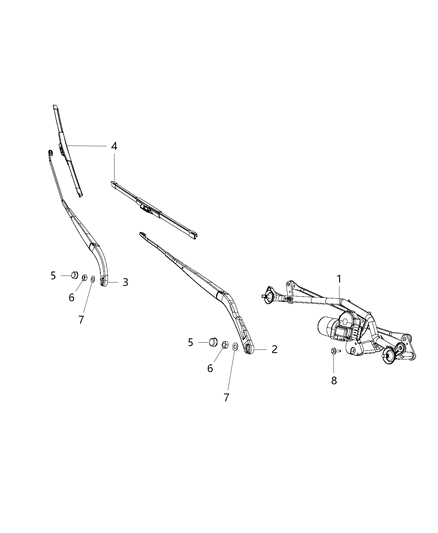2016 Ram ProMaster City  WIPERASSY-Windshield WIPER Diagram for 68266322AA