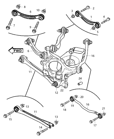 2019 Chrysler 300  Bolt-HEXAGON FLANGE Head Diagram for 6510884AA