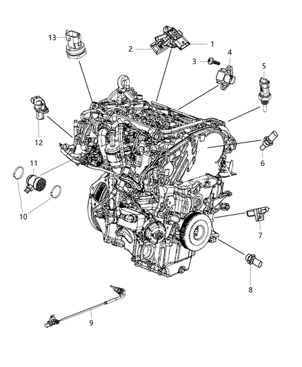 2020 Jeep Compass  Switch-Oil Pressure Diagram for 68096437AA