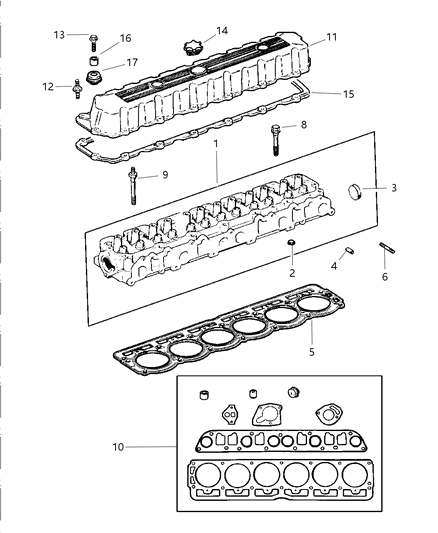 2003 Jeep Wrangler  Cap-Oil Filler Diagram for 4648831AA