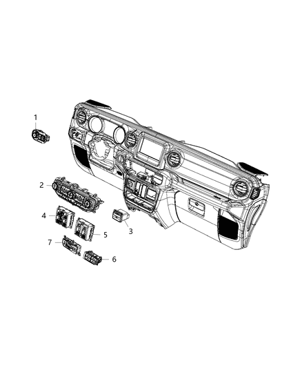 2018 Jeep Wrangler  Switch-HEADLAMP Diagram for 68292845AB