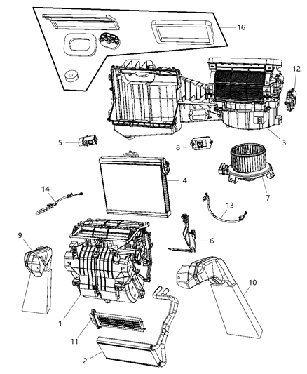 2010 Jeep Wrangler  Resistor-Blower Motor Diagram for 68004196AA