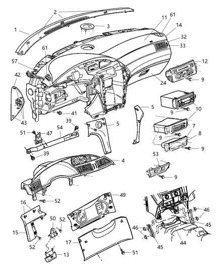 2005 Chrysler Pacifica Nut-Hexagon Diagram for 6102126AA