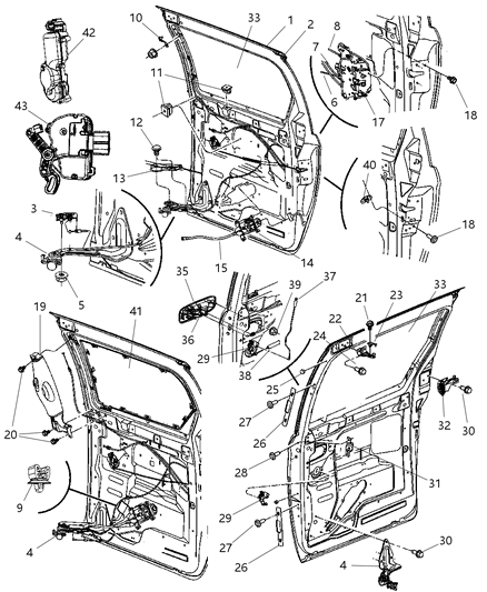 2007 Dodge Caravan  Nut-HEXAGON FLANGE Lock Diagram for 6505316AA