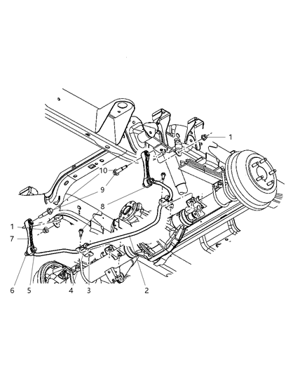 2007 Dodge Dakota  Bar-Rear Suspension Diagram for 52013545AA