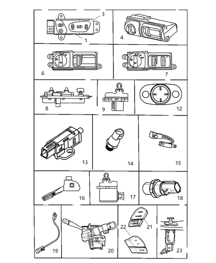 1999 Chrysler LHS  Switch-Window Diagram for 4760191AC