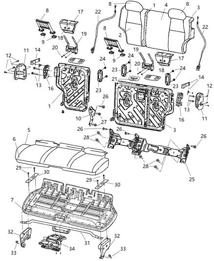 2006 Jeep Grand Cherokee  Sleeve-HEADREST Diagram for 1DS911DAAA