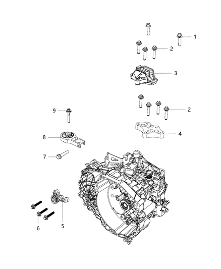 2018 Jeep Compass  Bracket-Engine Mount Diagram for 68259148AB
