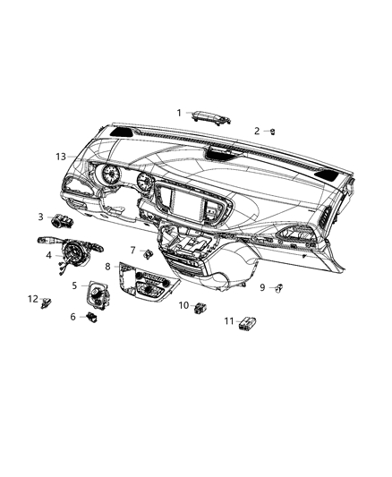 2019 Chrysler Pacifica  Media Tor-Hub Diagram for 68229840AA
