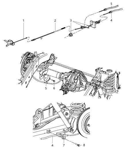 2009 Dodge Ram 1500  Guide-Parking Brake Cable Diagram for 55398321AD