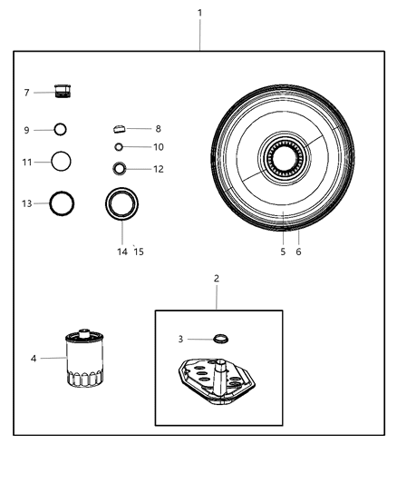 2009 Chrysler Aspen  Cover Pkg-Oil Pump Diagram for 68009859AB