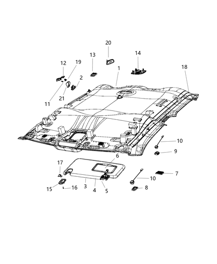 2019 Ram 1500  Nut Diagram for 6512498AA