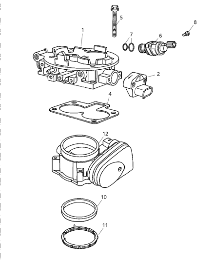 2004 Dodge Durango  Electronic Throttle Body Assembly Diagram for 53032120AC