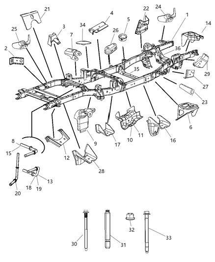 2007 Dodge Ram 3500  Bracket-Fuel Tank Diagram for 52020844AA