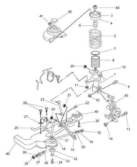 1997 Dodge Intrepid  Nut-HEXAGON FLANGE Lock Diagram for 6502502