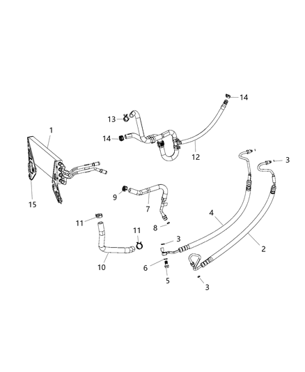 2014 Ram 2500  Hose-Pump Supply Diagram for 5154906AB