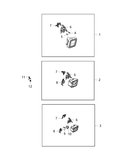 2019 Jeep Wrangler  Lamp-Tail Diagram for 68434889AA