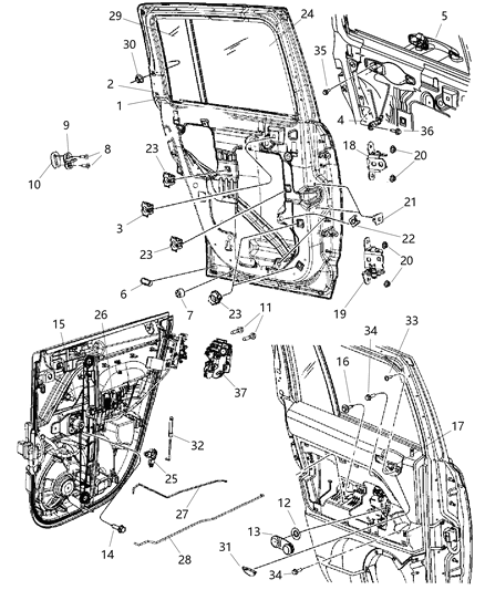 2007 Jeep Patriot  Screw Diagram for 6507872AA