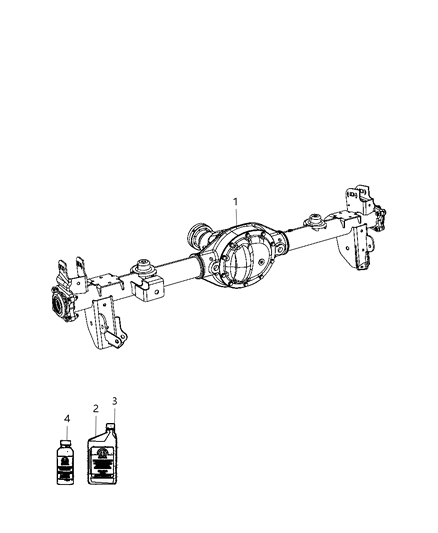 2010 Jeep Wrangler  Axle-Service Rear Diagram for 68035566AA