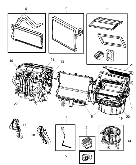 2011 Jeep Compass  EVAPORATR-Air Conditioning Diagram for 68066969AA