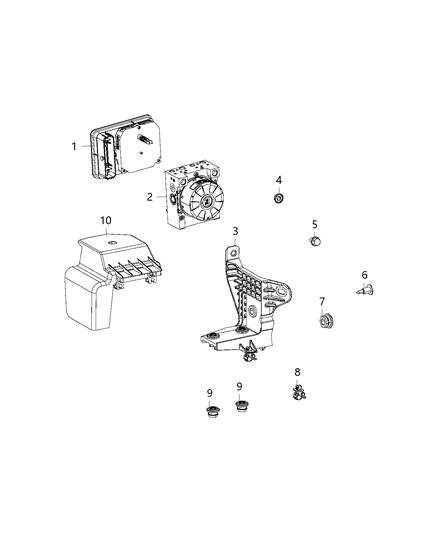 2021 Jeep Compass Bushing Diagram for 68256048AA