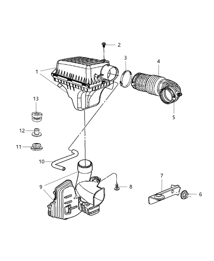 2010 Chrysler 300  Air Cleaner Diagram for 4861804AA