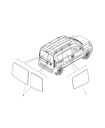 2016 Ram ProMaster City Panel-Filler Diagram for 5LG64TZZAC