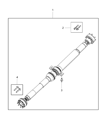 2018 Jeep Grand Cherokee  Drive Shaft Diagram for 52123627AB