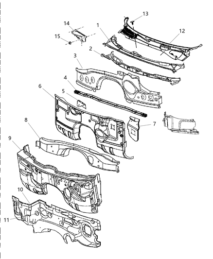 2012 Chrysler 300  SILENCER-Dash Panel Diagram for 5057793AF