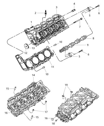 2007 Jeep Commander  Head-Cylinder Diagram for R5847057