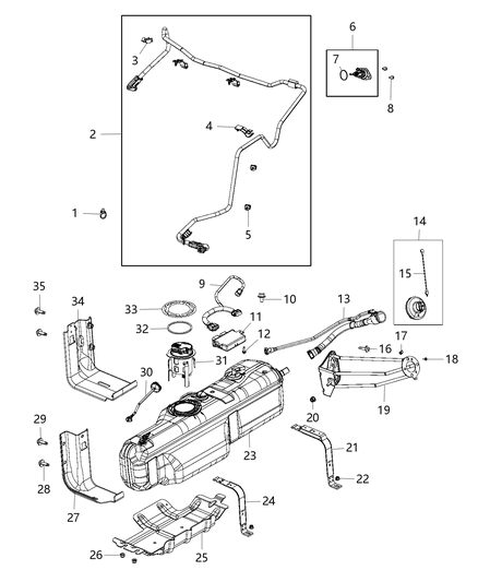 2016 Ram 4500  Module-UREA PUMP/LEVEL Unit Diagram for 68192659AE