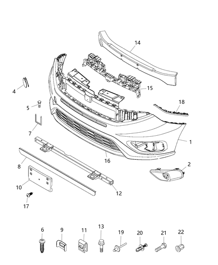 2019 Ram ProMaster City Screw-Tapping Diagram for 6106219AA