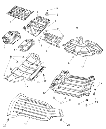 2021 Jeep Grand Cherokee  Screw-HEXAGON Head Diagram for 6102172AA