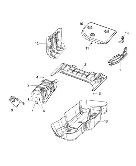 2016 Ram ProMaster 2500  Shield-Heat Diagram for 68121883AA
