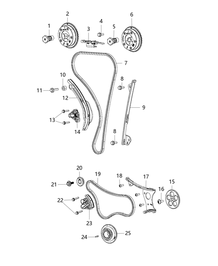 2019 Jeep Cherokee  TENSIONER-TENSIONER Diagram for 5048152AA